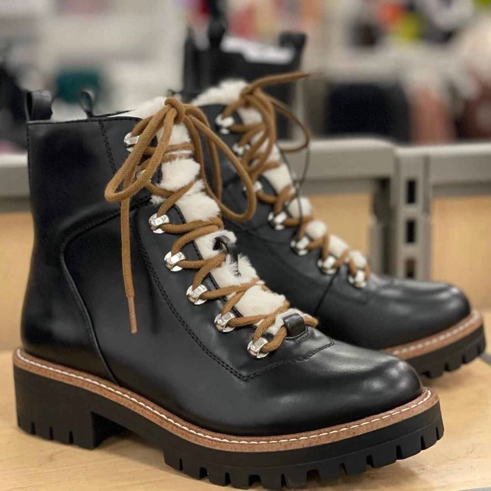 A New Day black fur boots